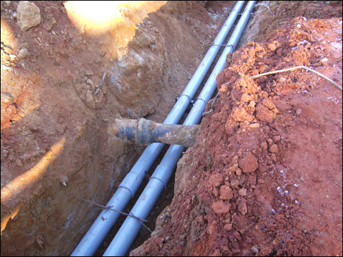 Electrical Conduit using Bore-Gard using Trenchless Runway