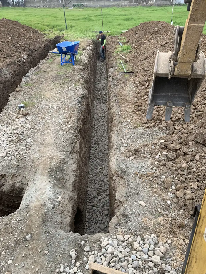 Septic Leach Field Trench