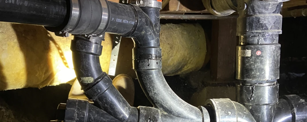 Sewer Plumbing under floor