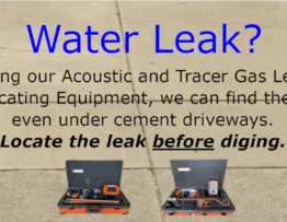 Water Leak Detection, even under a driveway