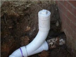 Property Line and Sewer Cleanout Installation 1 Cleanout Near House