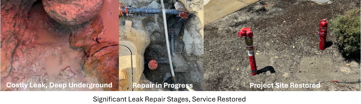 Water Leak Repair Stages